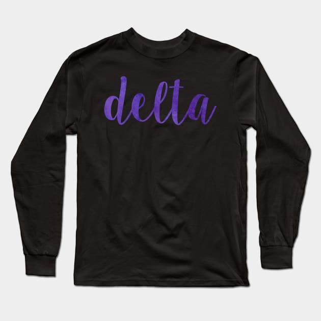 Purple Delta Long Sleeve T-Shirt by lolosenese